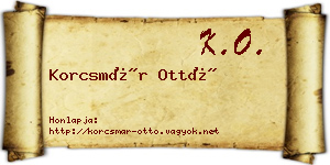 Korcsmár Ottó névjegykártya