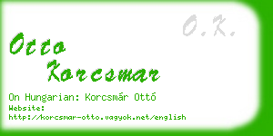 otto korcsmar business card